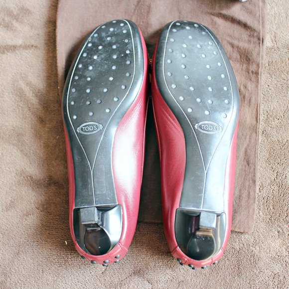 RED Leather PUMP Tods - Picture 6 of 11